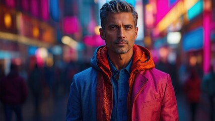 Fototapeta premium 'Fashion Forward Man in Elegant Garment'