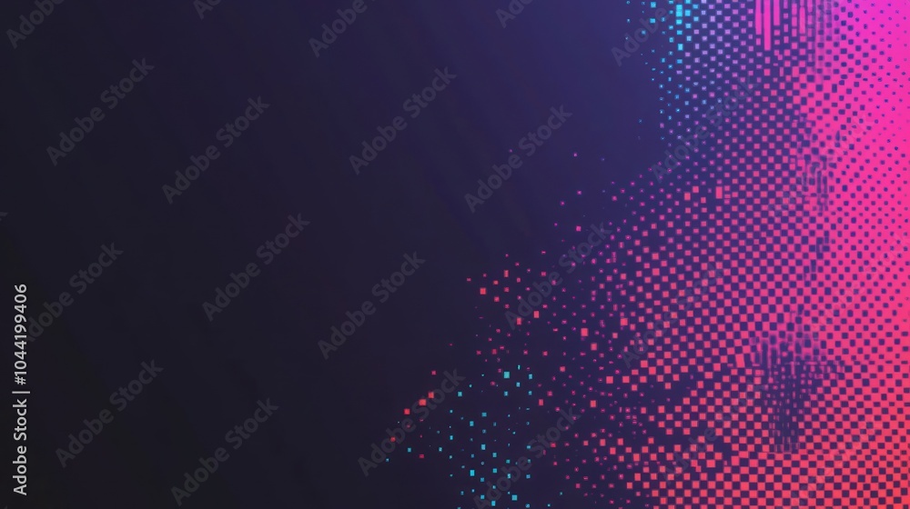 Aufkleber a vibrant abstract design featuring gradient colors and dotted patterns on a dark background.