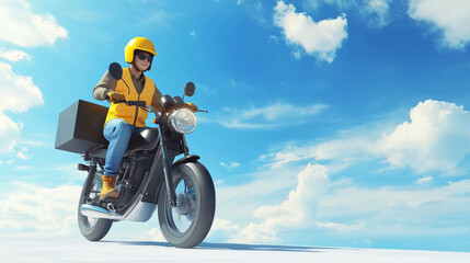 Obraz premium Delivery drivers on the street