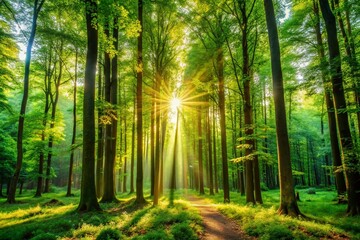 Obraz premium Lush Forest Clipart Background for Creative Projects and Illustrations