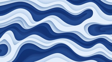 Fototapeta premium Optical Illusion Pattern in Blue and White on Navy Background