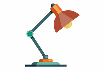 Table lamp Isolated object on a white background vector illustration 