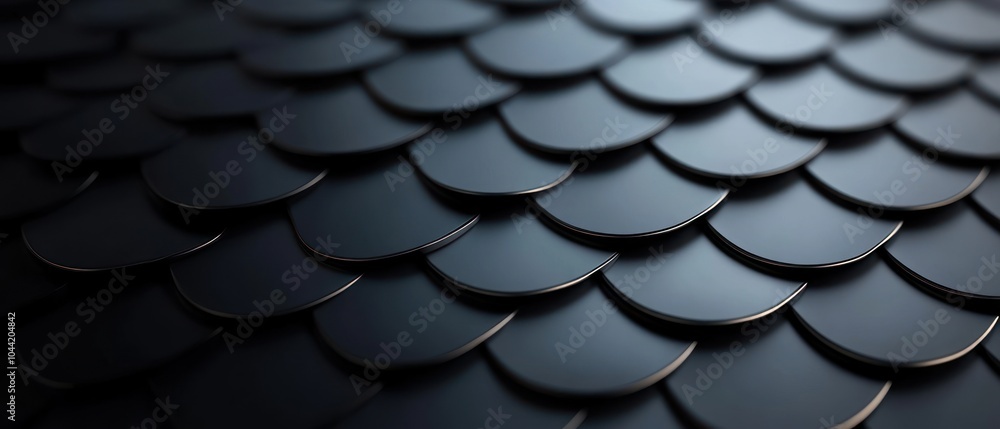 Poster a close-up of overlapping scales, creating a textured, dark surface.