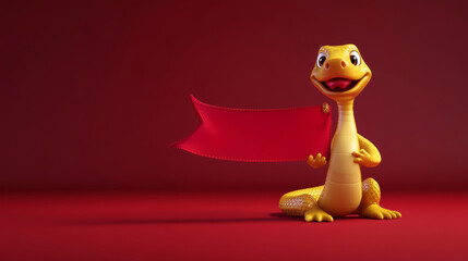 Illustration of the Year of the Snake during the Chinese Spring Festival