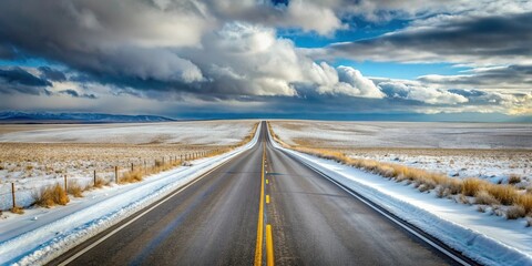 Fototapeta premium Scenic winter road in Idaho USA