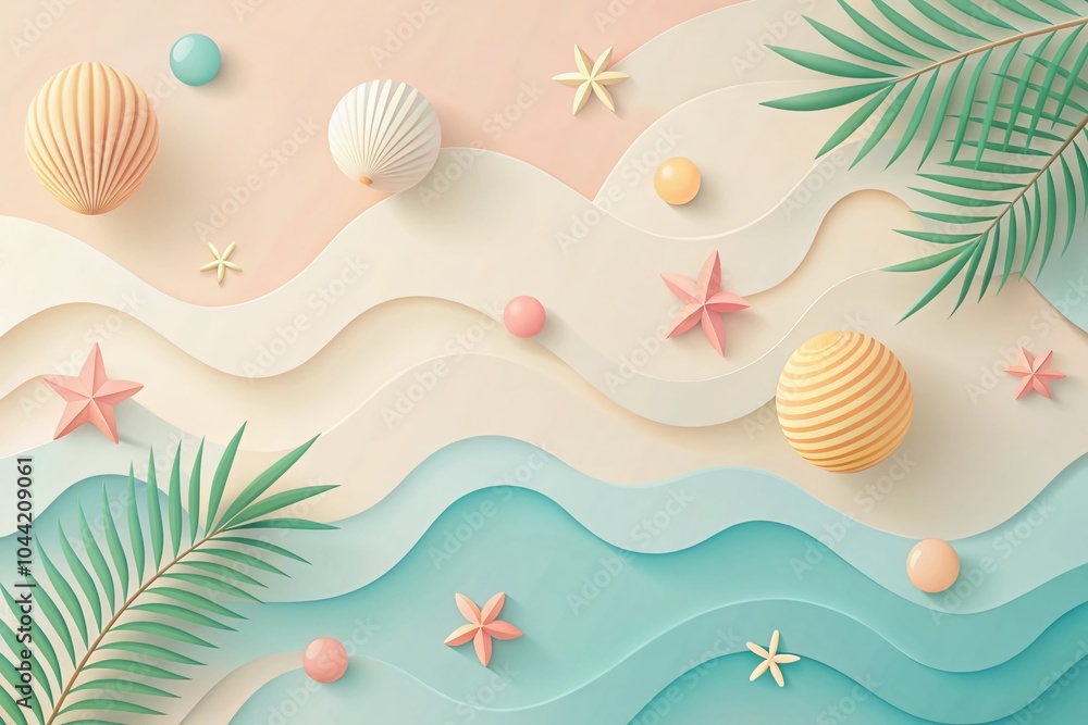 Poster minimalist summer abstract background with soft colors for creative projects and designs