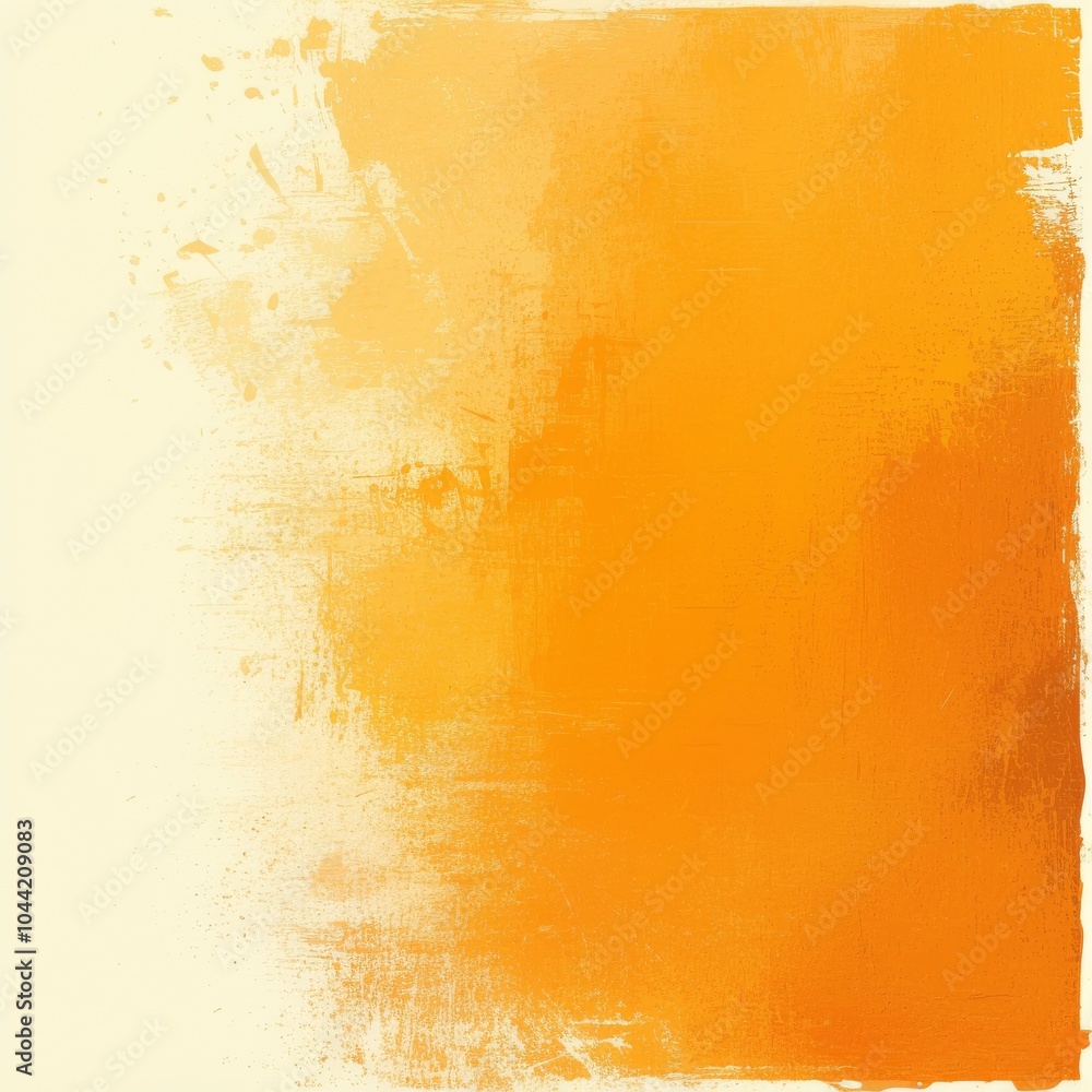 Poster bright orange abstract background with textured brush strokes, creating a warm and inviting atmosphe