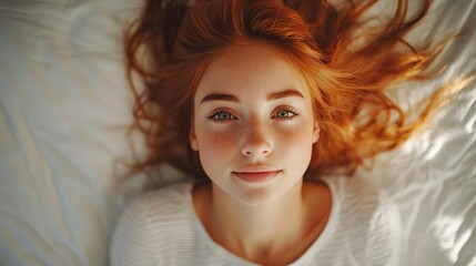 Fototapeta premium Serene Portrait of a Young Woman