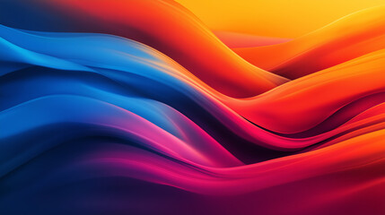 Fototapeta premium Elegant Shiny Metallic Abstract Wave Background with Colorful Organic Gradient Patterns 