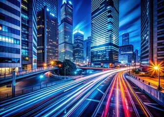 Obraz premium Night Photography of Blue Textures and Patterns in Urban Settings for Stunning Visual Appeal