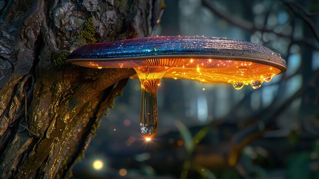 Bracket Fungus on Apple Tree Trunk: Phellinus Pomaceus & Igniarius