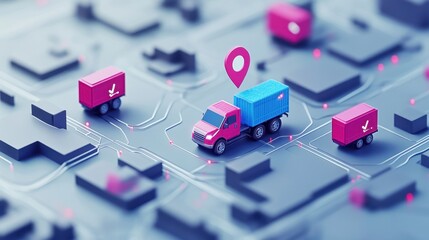 A dispatch center with a large screen tracking global deliveries and vehicle routes in real-time.