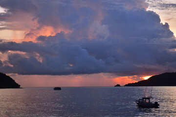 Atardecer en bahia de Zihuatanejo..