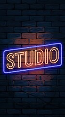 Obraz premium Neon sign with 