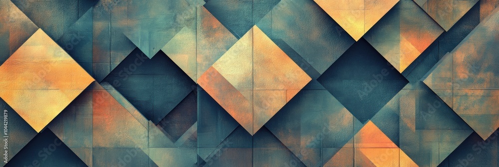 Poster This artwork showcases a dynamic arrangement of geometric shapes in varying shades, creating a harmonious visual experience. Generative AI