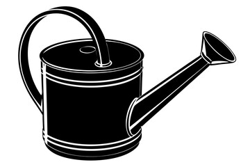 Simple watering can isolated on white background 