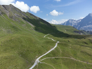 Drone Views of The Cliff First Walk Experience in Grindelwald, Switzerland