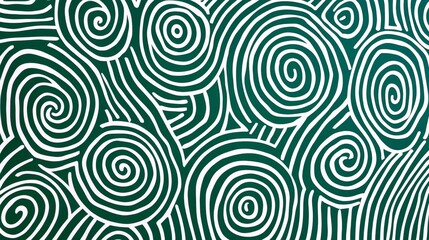 Optical Illusion Green and White Pattern with Varying Line Thicknesses

