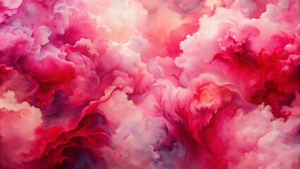 Fototapeta premium Red and Pink Watercolor Wash Texture for Wallpapers and Wrapping Paper Design