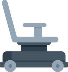 Floor cleaning machine with chair is used by cleaning service workers for professional cleaning