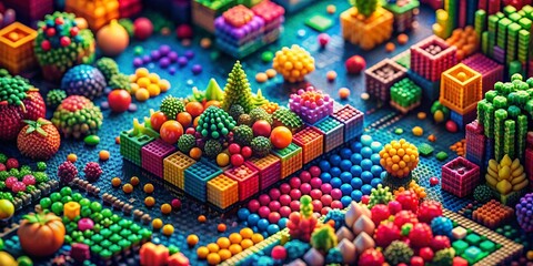 Fototapeta premium Retro 90s Website Backgrounds Inspired Macro Photography with Vibrant Colors and Textures