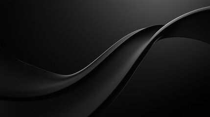 Fototapeta premium Abstract Black Liquid Swirling in a Dark Background