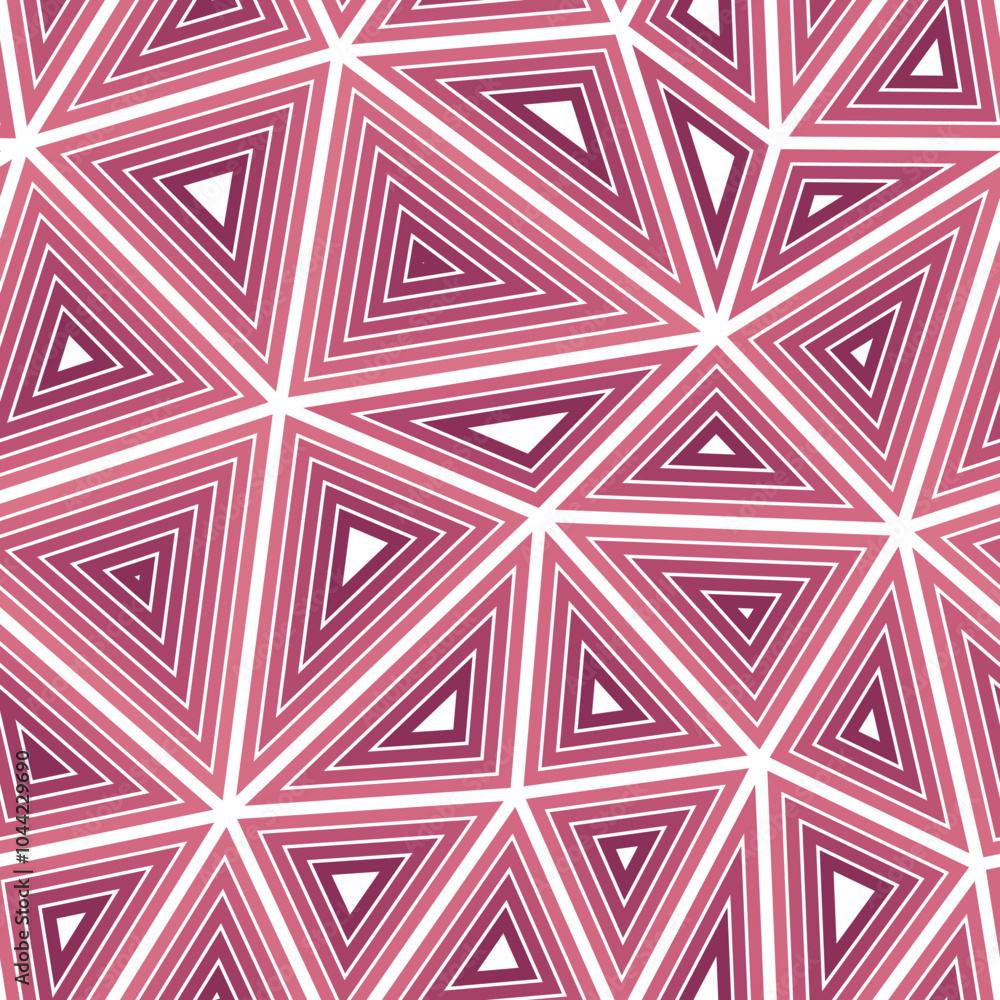 Poster Abstract background with mosaic triangle shapes. Big triangles size. Multiple repeated inner triangles. Single color tone style. Repeatable pattern. Creative vector tiles.