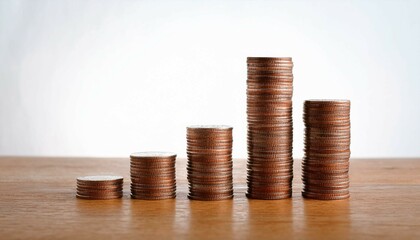 stacks of coins