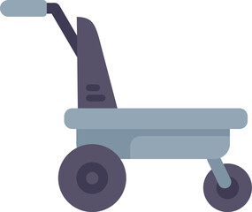 Empty wagon cart standing on white background illustration