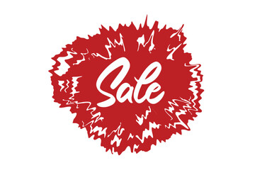 Sale Artistic Splatter Lettering. Handwritten Script Font Calligraphy Vector Design. Elegant Bold Lettering. Retail Promotion. Store Signage. Digital Illustration.
