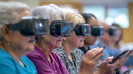 Senior Students Engaging with Augmented Reality Virtual Experience