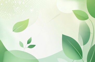 Obraz premium Modern Light Green and White Poster Background with Minimal Geometric Logo in Pastel Colors