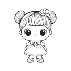 little girl drawing
