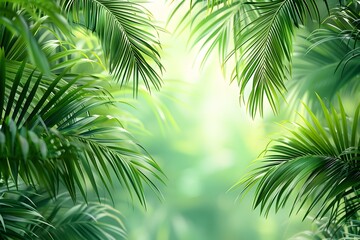 Fototapeta premium A close up of a bunch of palm leaves