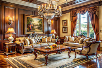 Fototapeta premium Elegant Traditional Living Room