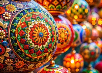 Stunning Panoramic Illustration of Ornate Decorations for Festive Celebrations and Home Decor