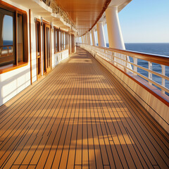 Cruise Ship Deck Treated with Teak for an Elegant and Durable Finish