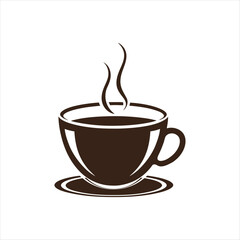 "Minimalist Coffee Cup Silhouette Logo: Sleek and Elegant Design for Modern Cafes"