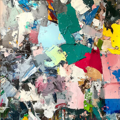 Fototapeta premium Cacophony of Mismatched Hues Creating a Bold and Dynamic Artistic Display