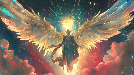 Celestial guardians of the stars, protecting the cosmic balance with their celestial might - generative ai. Celestial Guardian. Illustration