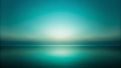 Obraz premium Teal Gradient Background for Minimalist Photography - Calming Abstract Aesthetic