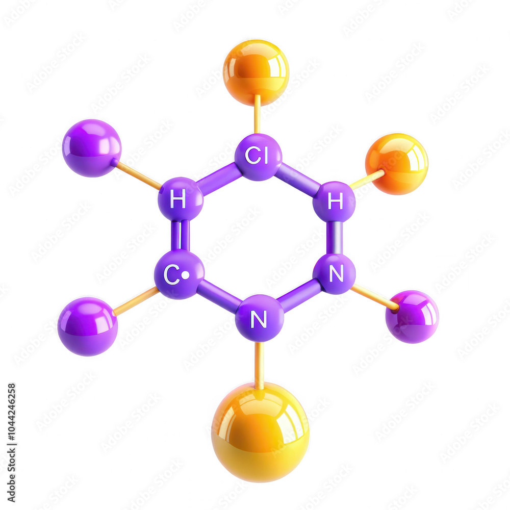 Poster this image showcases a colorful 3d molecular structure featuring atoms and bonds in a dynamic arrang