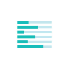 vector illustration design of simple flat statistical charts.
