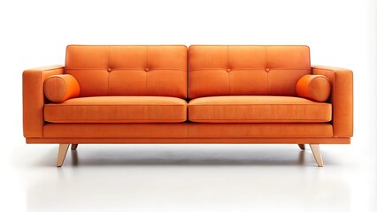 Fototapeta premium red sofa isolated on white