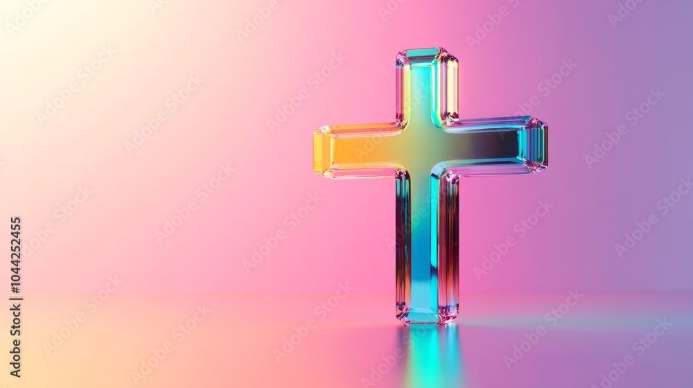 Poster abstract background with cross