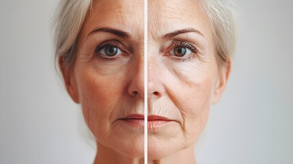 Develop an infographic explaining the benefits of facelifts in reducing signs of aging, with visual before-and-after examples