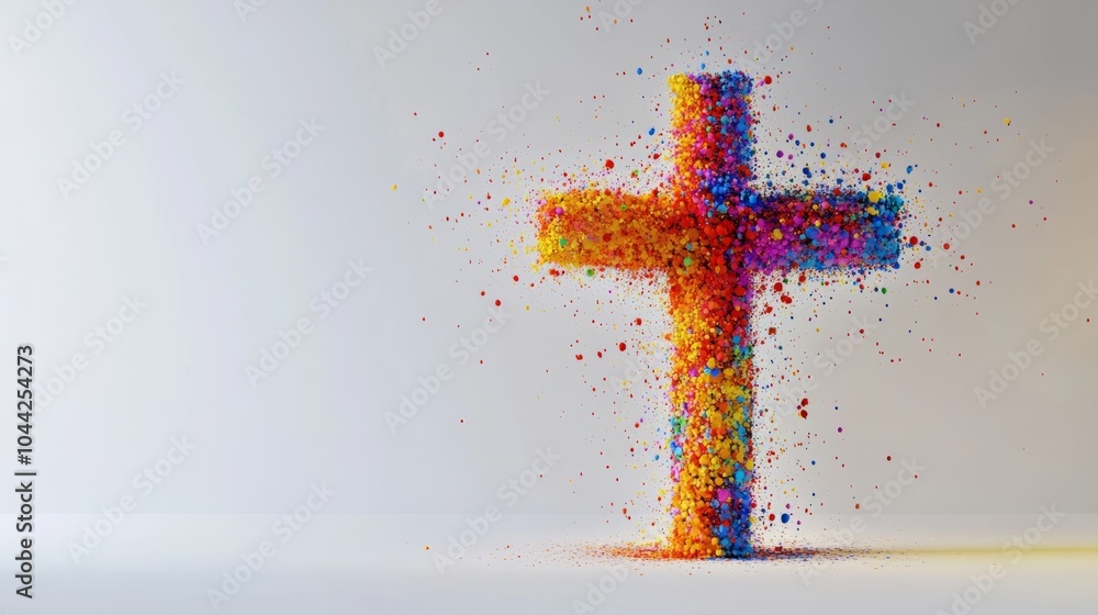 Poster abstract background with cross