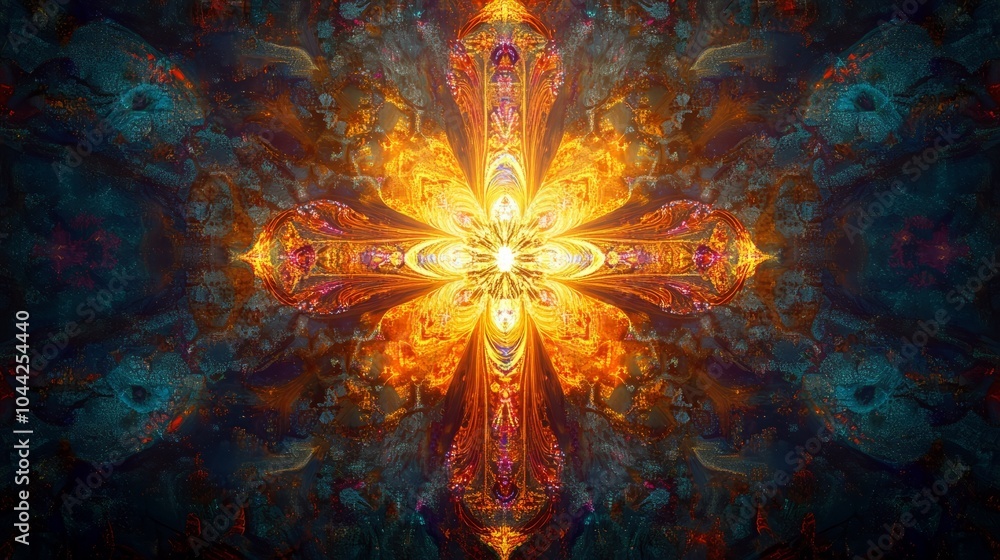 Poster background with cross pattern