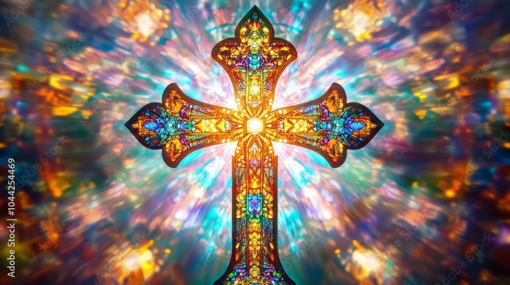 Poster background with cross pattern