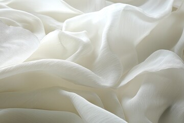 Obraz premium Abstract Close-Up of White Fabric Draped and Wrinkled